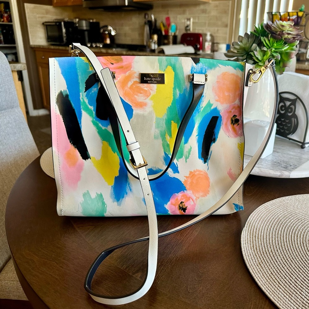 Kate Spade Lightly Used Crossbody Tote Bag with Crossbody Strap Multicolor Bag